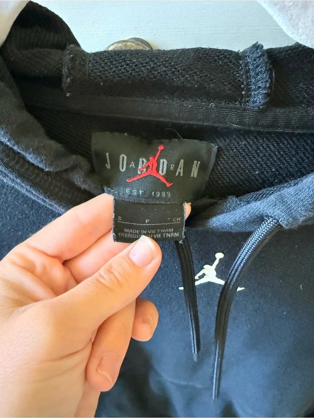 Jordan Black Pullover Hoodie with White Jumpman